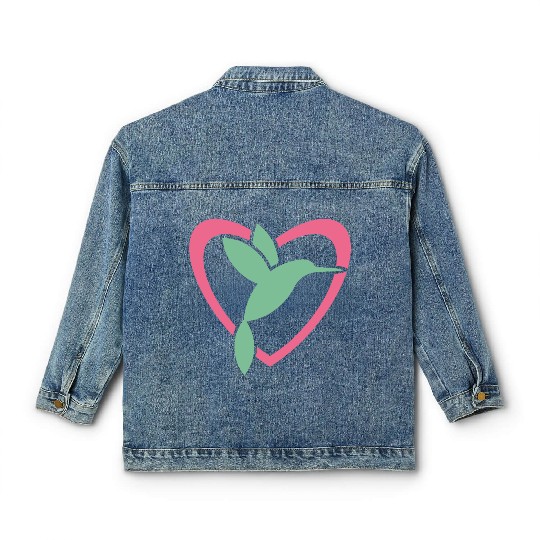 Hummingbird Heart For Birds Lovers Classic Women's Denim Jackets