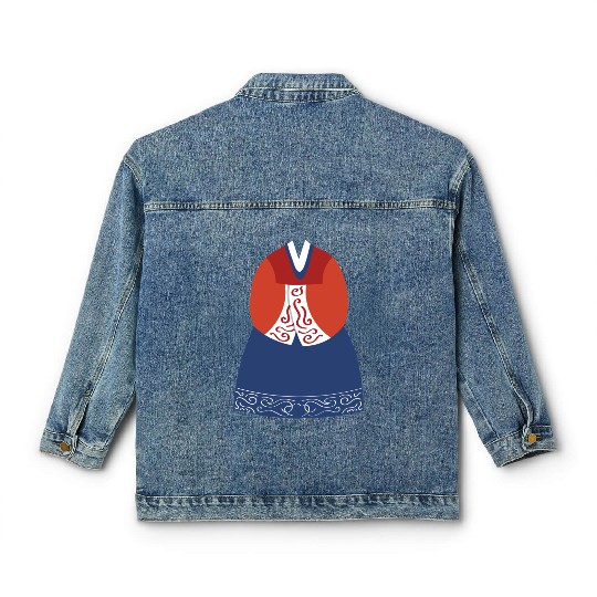 Luxury Korean Hanbok Classic Women's Denim Jackets
