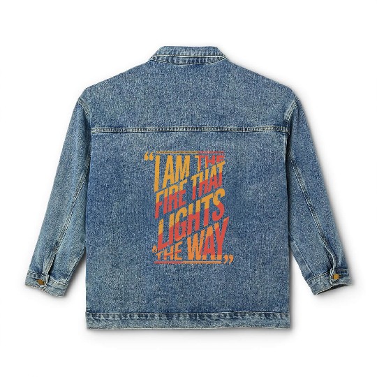 I Am The Fire That Lights The Way Leo Character Classic Women's Denim Jackets
