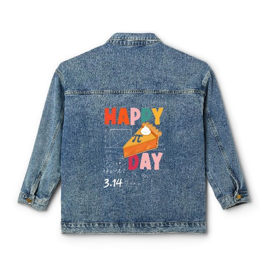 Pi Day 3.14 Pie Math Science Pi Symbol Teachers Classic Women's Denim Jackets