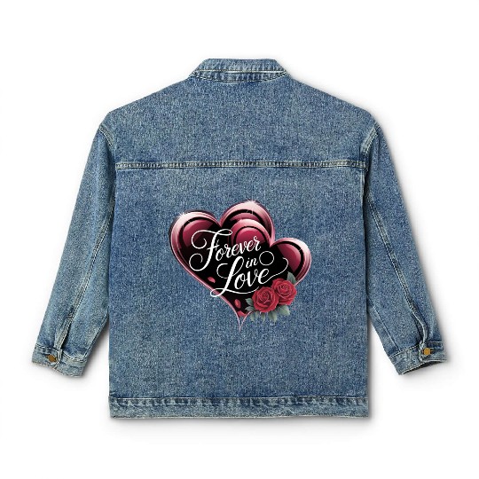 Forever in Love – Unique Valentine's Day Design Classic Women's Denim Jackets