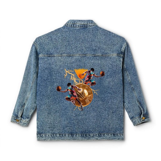 Basketball Game Day Classic Women's Denim Jackets
