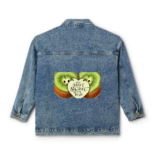 Your Heart is Sweet as Your Taste – Kiwi Love Classic Women's Denim Jackets