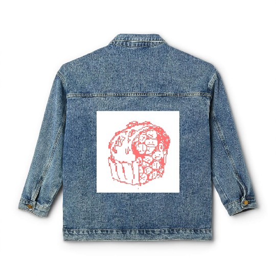 Sketching Sweetness Classic Women's Denim Jackets