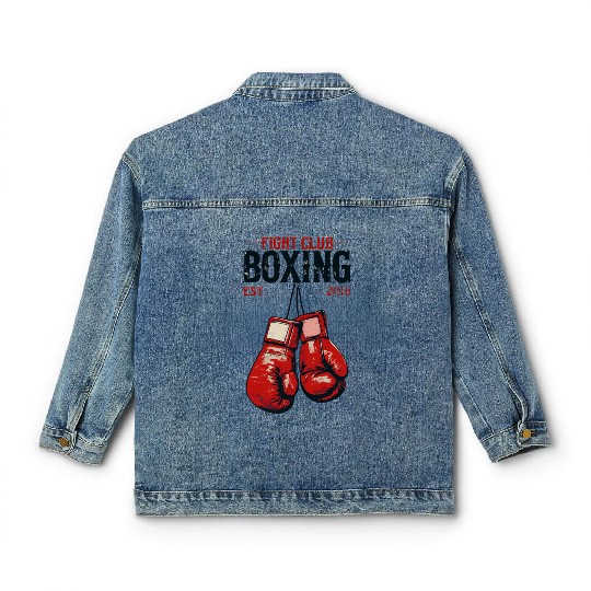 Fight Club Boxing Design Classic Women's Denim Jackets