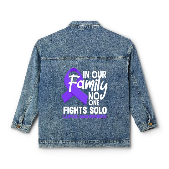 In Our Family No One Fights Solo Lupus Awareness Classic Women's Denim Jackets