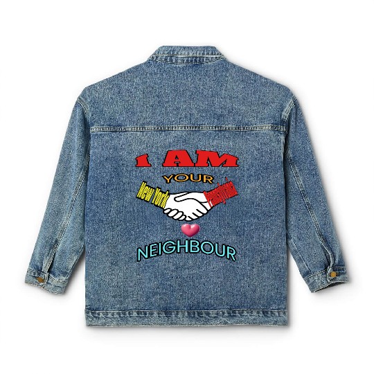 I AM YOUR NEIGHOUR NEW YORK AND PENNSYLVANIA Classic Women's Denim Jackets