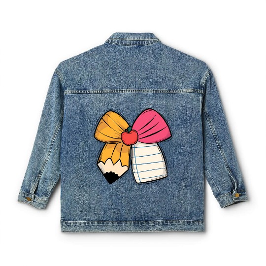 Teacher’s Coquette Bow Classic Women's Denim Jackets