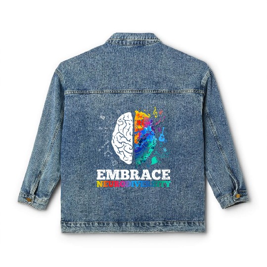 Embrace Neurodiversity Autism Awareness Classic Women's Denim Jackets