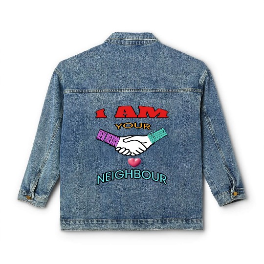 I AM YOUR NEIGHOUR NEW MEXICO AND OKLAHOMA Classic Women's Denim Jackets