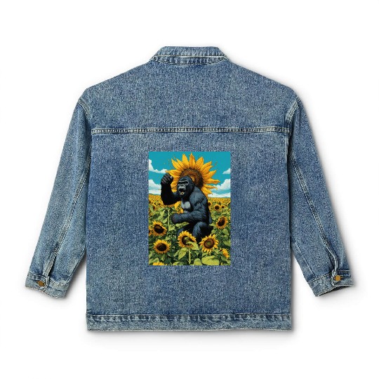 Wild gorilla spirit. Classic Women's Denim Jackets