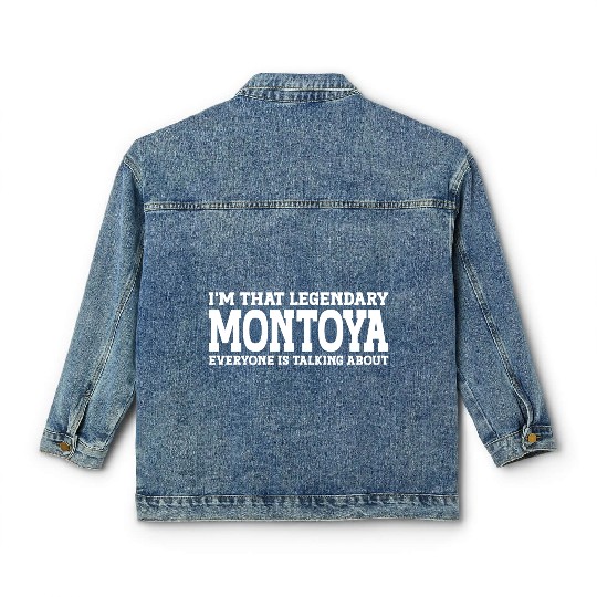 Montoya Surname Team Family Last Name Montoya Classic Women's Denim Jackets