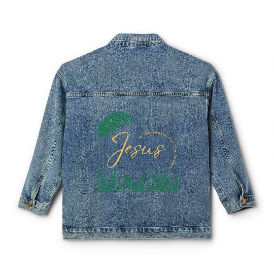 Jesus Is The Reason For The Season - Gold Text Classic Women's Denim Jackets