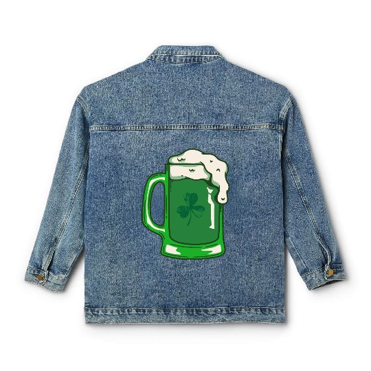 Green Beer Classic Women's Denim Jackets