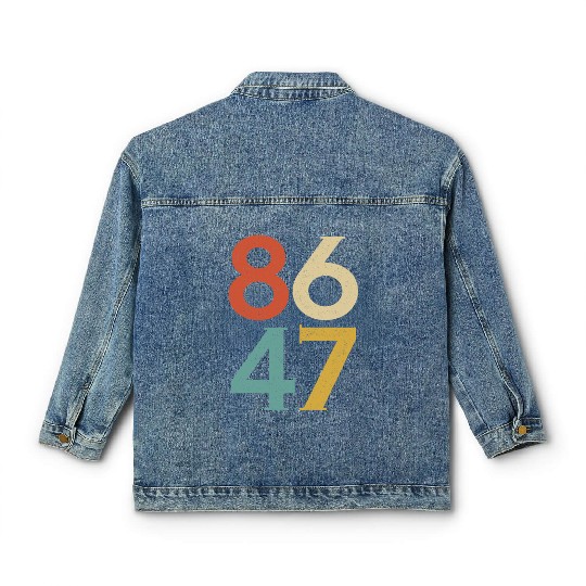 8647 Anti Trump Retro Vintage, 86 47 Classic Women's Denim Jackets
