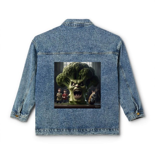 a hyper realistic cinematicmean broccoli. Classic Women's Denim Jackets
