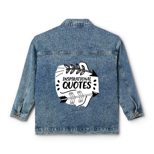Rise & Grind – Motivational Quote Classic Women's Denim Jackets