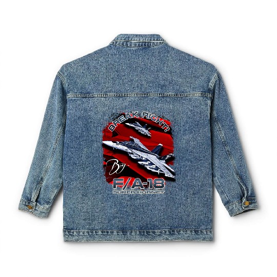 F/A18 Super Hornet Us Air Force Fighterjet Classic Women's Denim Jackets