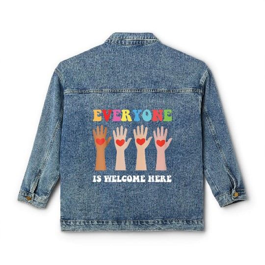 Everyone Is Welcome Here Idaho Teacher Classic Women's Denim Jackets