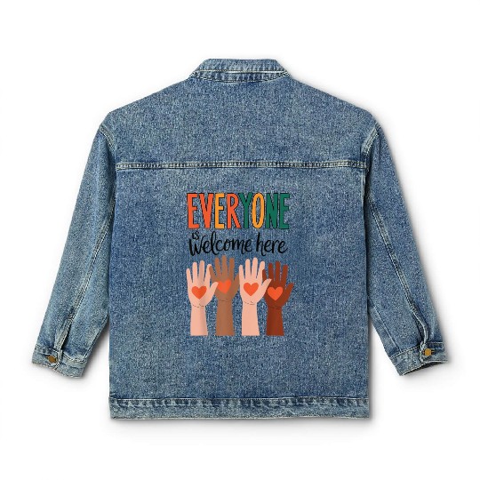 Everyone Is Welcome Here Idaho Teacher Classic Women's Denim Jackets