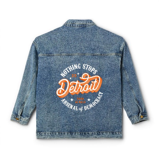 The Pride of Motor City Classic Women's Denim Jackets - Hometown Detroit
