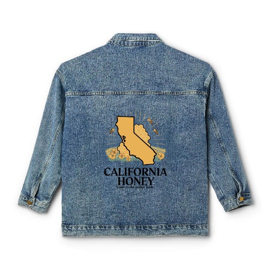 California honey sweet as the golden state Classic Women's Denim Jackets