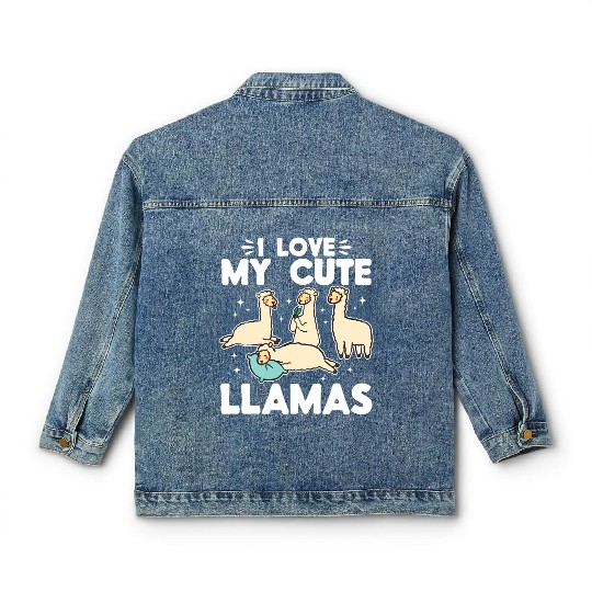 Alpaca Lover Llama Lover - I love my cute Llamas Classic Women's Denim Jackets