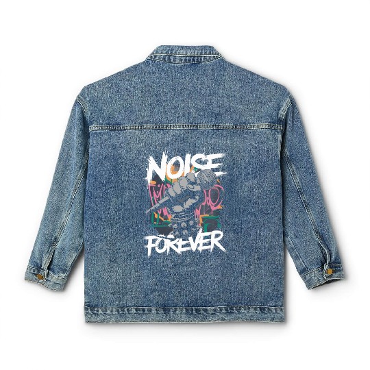 Noise Forever Punk Rock Metal Music Classic Women's Denim Jackets
