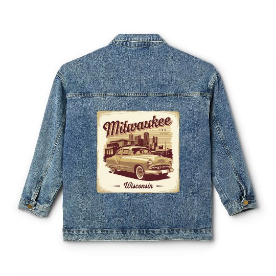 Milwaukee Souvenir and Travel Gift Idea Classic Women's Denim Jackets