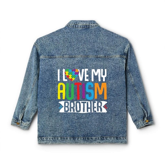Autism Awareness Gift Sister Brother Classic Women's Denim Jackets