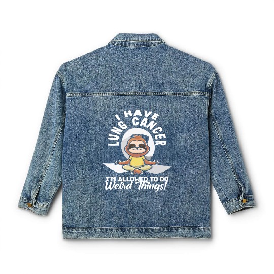 Lung Cancer Awareness Weird Things Classic Women's Denim Jackets