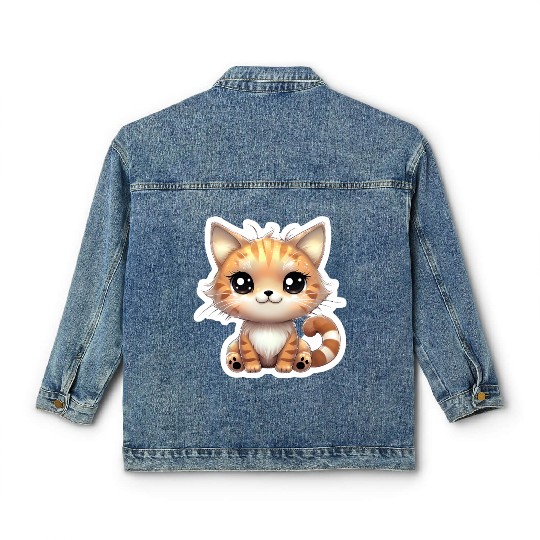 Kawaii Cat 2 Classic Women's Denim Jackets