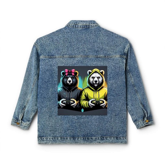 Gamer Bears Classic Women's Denim Jackets