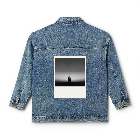 Starry Night Embrace Couple Polaroid Classic Women's Denim Jackets