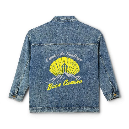 Way of St. James Buen Camino pilgrim shell Classic Women's Denim Jackets