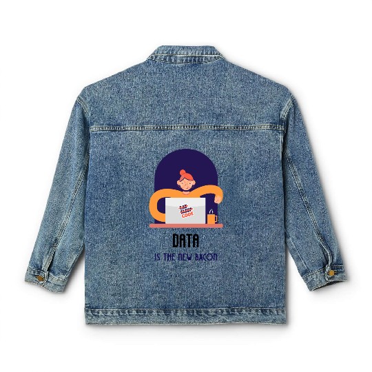 DATA IS THE NEW BACON Classic Women's Denim Jackets