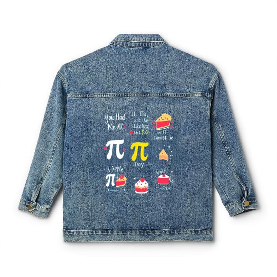 Pi Day Spiral Classic Women's Denim Jackets