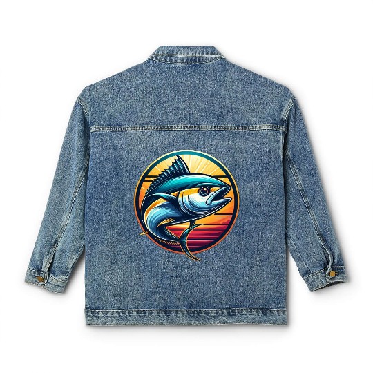Yellowfin Tuna – Ocean Wanderer Classic Women's Denim Jackets