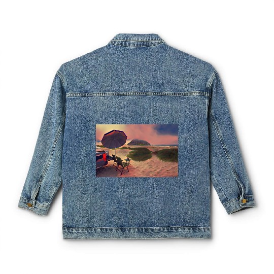 Morro Beach Picnic Classic Women's Denim Jackets