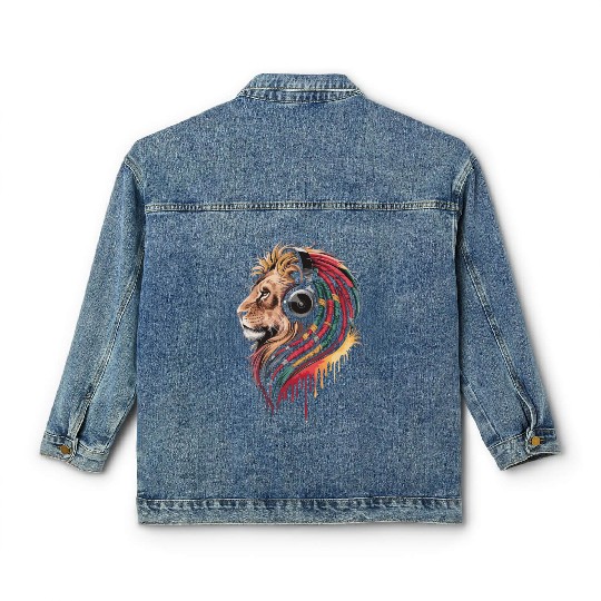 Reggae Lion Streetwear Design Classic Women's Denim Jackets