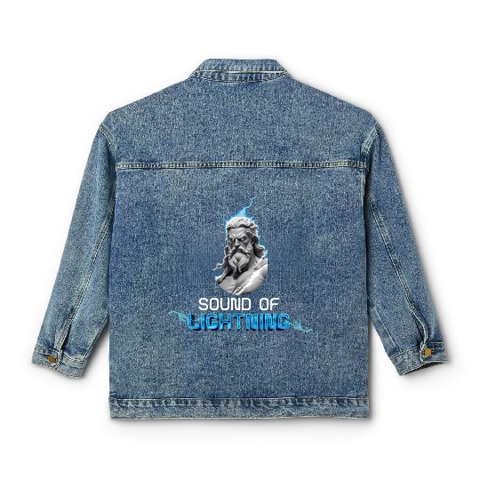 "Lightning God Zeus Classic Women's Denim Jackets – Epic Mythology