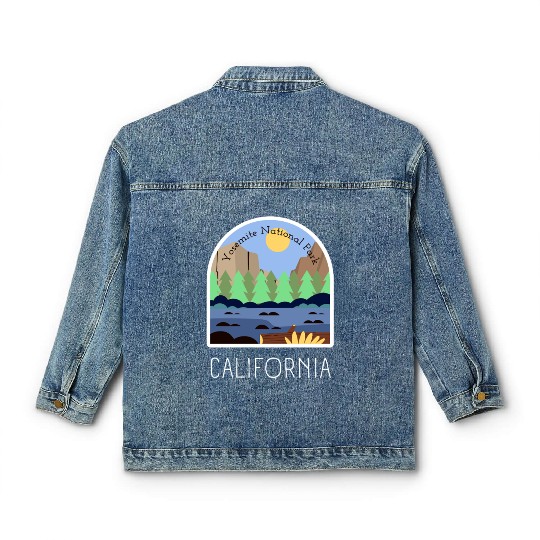 Retro Yosemite National Park California Classic Women's Denim Jackets