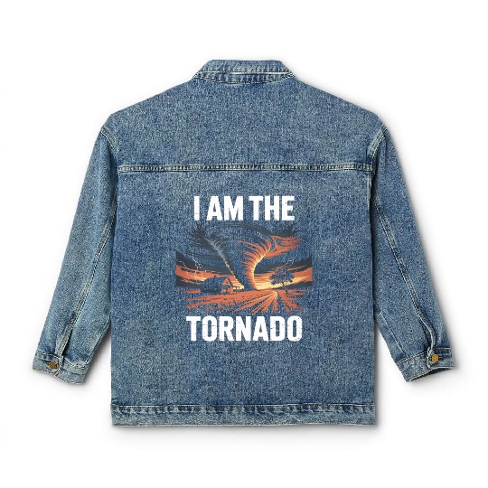 I Am The Tornado Meteorology Storm Chasing Classic Women's Denim Jackets