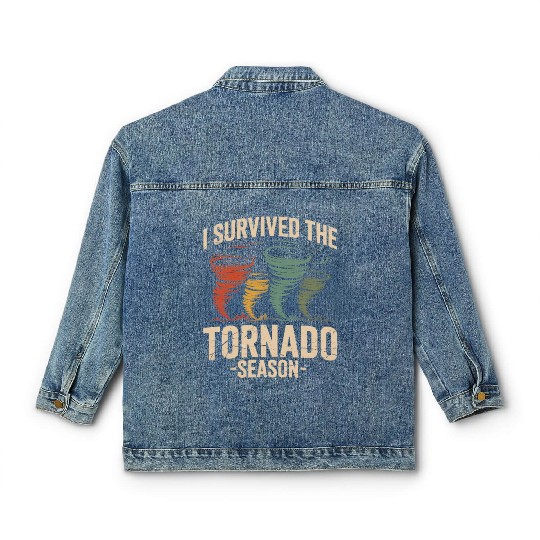 I Survived The Tornado Season Meteorology Storm Classic Women's Denim Jackets