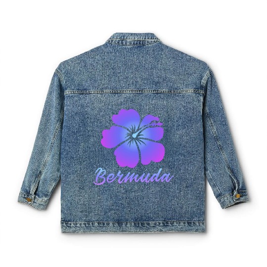 Bermuda Hibiscus Classic Women's Denim Jackets