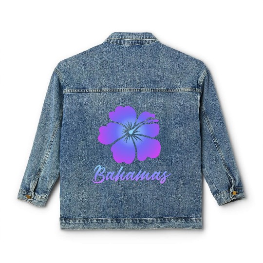 Bahamas Hibiscus Classic Women's Denim Jackets