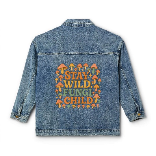 Stay Wild Fungi Child Classic Women's Denim Jackets