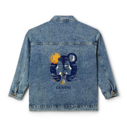 Zodiac Card Gemini Classic Women's Denim Jackets
