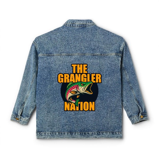 Grangler Nation (Rainbow Trout) Classic Women's Denim Jackets