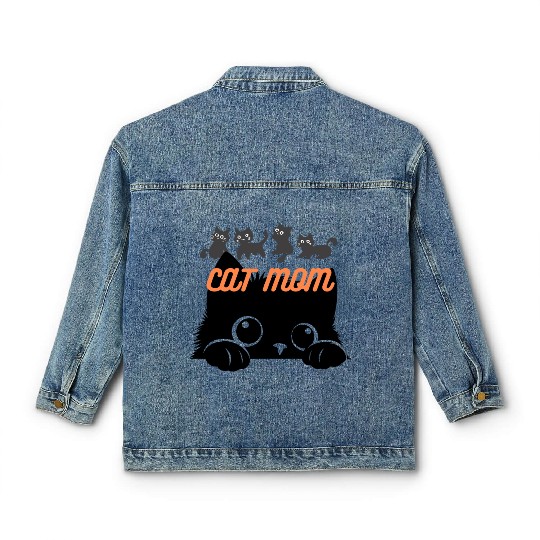 cat mom Classic Women's Denim Jackets